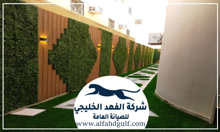 تركيب عشب جداري في العين