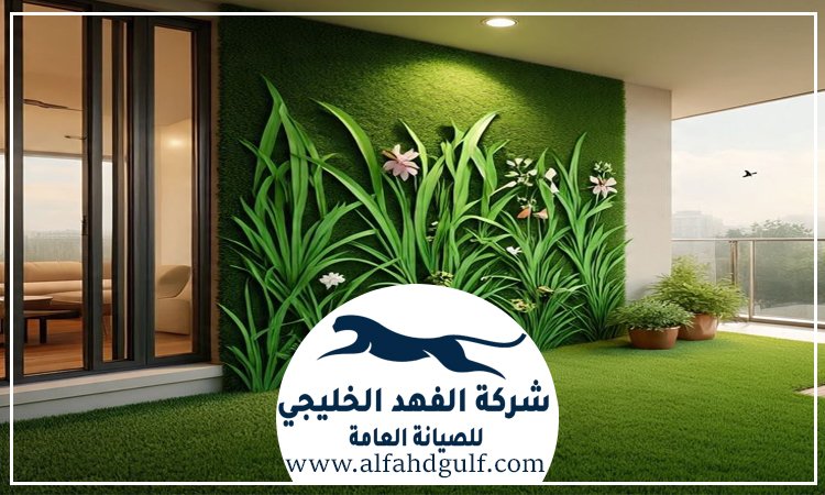 تركيب عشب جداري في الشامخة