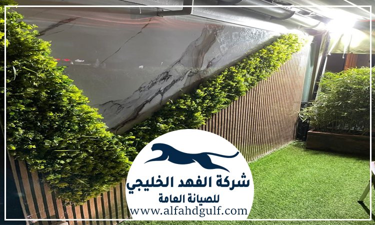 تركيب عشب جداري في مصفح