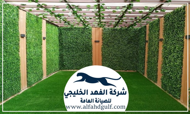 تركيب عشب جداري في بني ياس